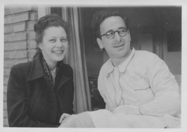 Elfriede Goldsteen-Lebenstein met haar echtgenoot