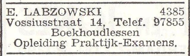 Advertentie van Elias Labzowski