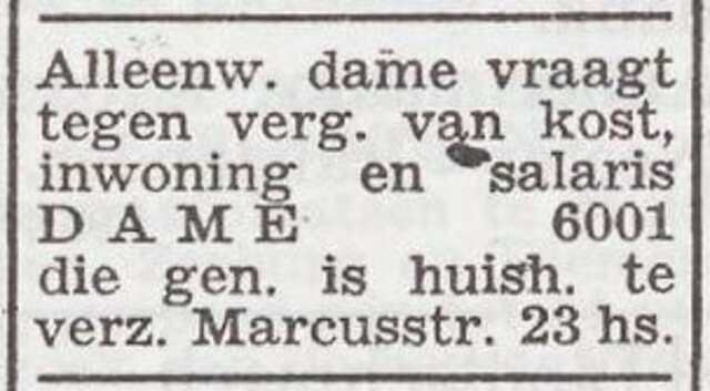 Advertentie van Esther Lion-Leefsma
