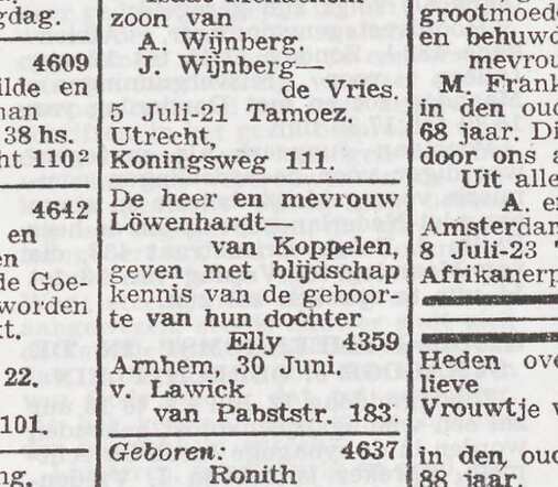Joodsch Weekblad 10 juli 1942