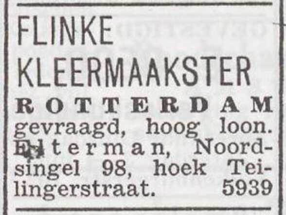 Advertentie van het gezin Elterman
