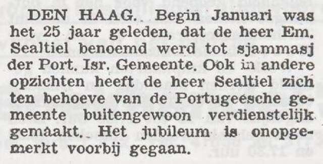 Emanuel Sealtiel 25 jaar sjammasj