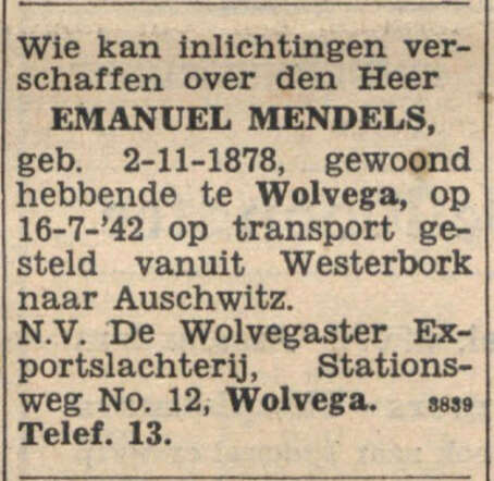 Emanuel Mendes NIW 24-01-1947