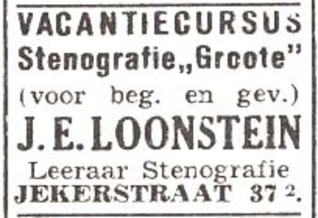Advertentie van Jaap Emanuel Loonstein