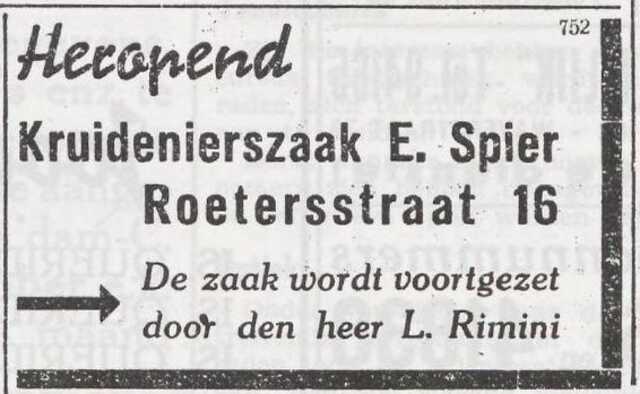 Advertentie heropening voor de zaak van Eduard Spier