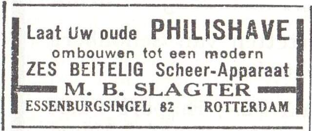 Advertentie van Mozes Barend Slagter