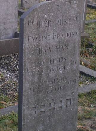 Headstone Evalina Froukina Haalman