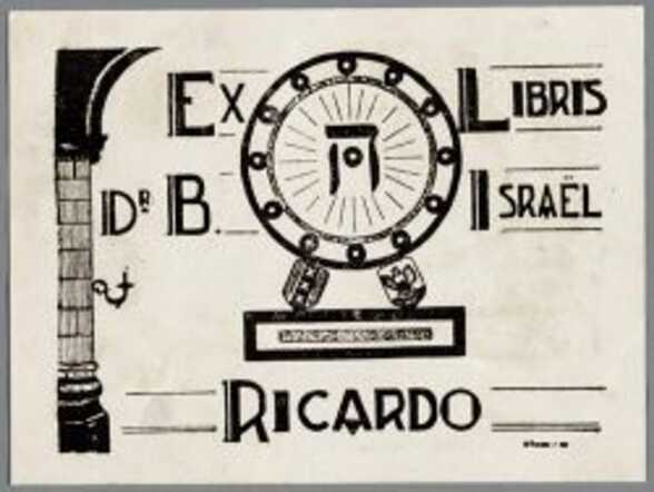 EX LIBRIS RABBIJN DR BENJAMIN ISRAEL RICARDO