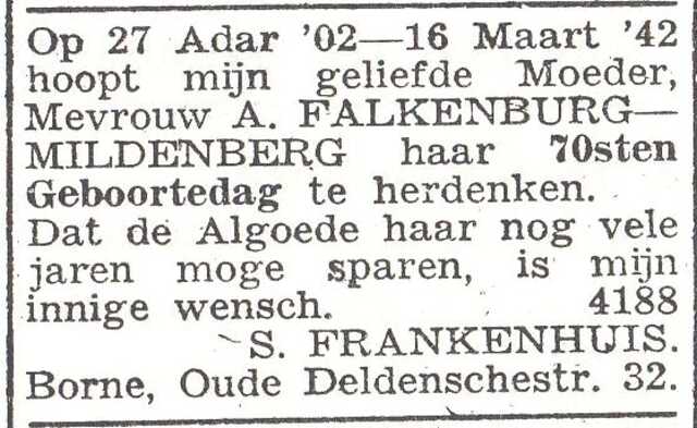 Aankondiging verjaardag