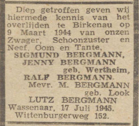Fam Bergmann Trouw 21-07-1945 II