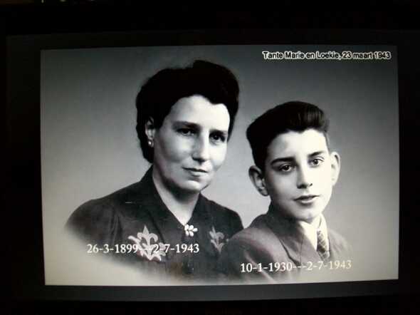 Marie Polak-Polak met haar zoon Loukie Polak, 1939 (en)