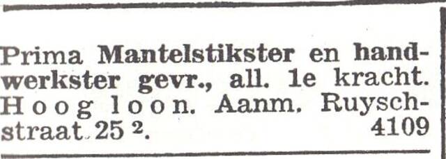 Advertentie van David Flamholz
