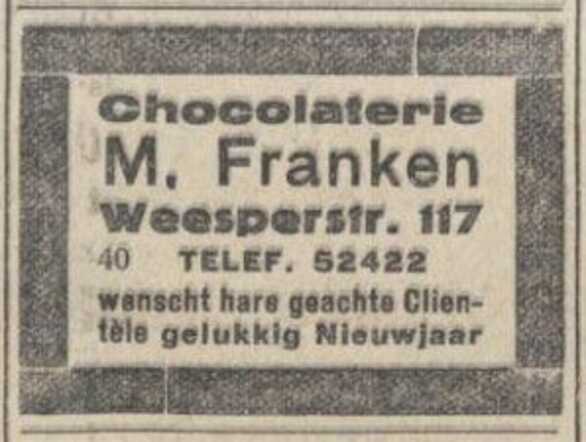 De chocolaterie van Mozes Franken.