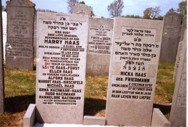 Gedenksteen ter herinnering aan het gezin Nachmann op Muiderberg