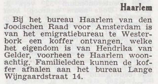 Hendrika's koffer