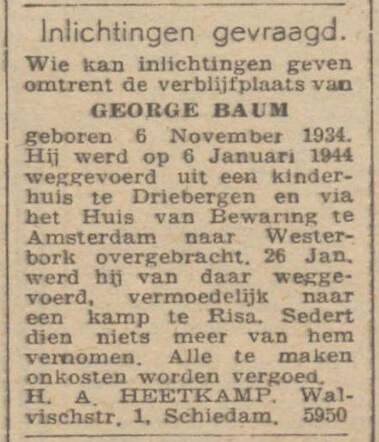 George Baum Trouw 03-09-1945