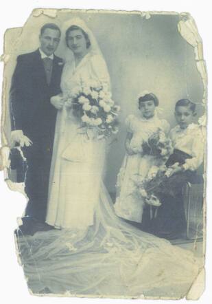 Wedding picture of  Marcus de Hond and Marianne Brander