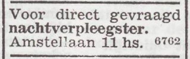 Advertentie van Grete Weinberg-Mansbacher