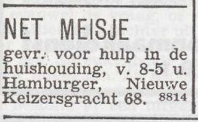 Advertentie van het gezin Lion Hamburger