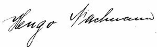 Handtekening van Hugo Nachmann
