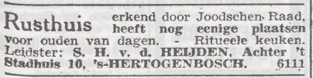 Advertentie van Sara Hendrina van der Heijden