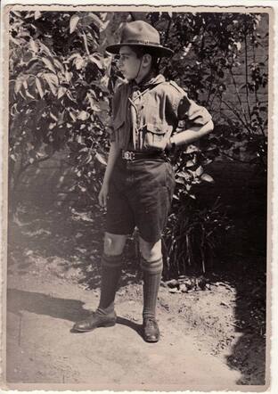 Heinz Geiringer als padvinder, Wenen 1937