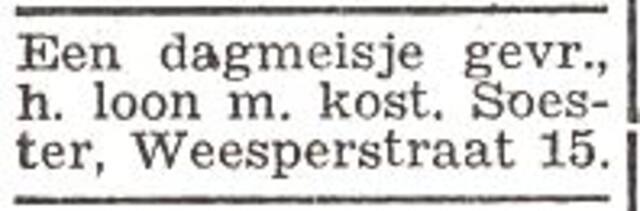 Advertentie van Henoch Soester