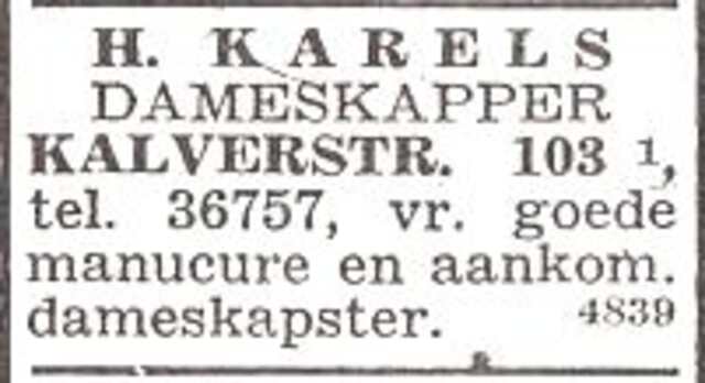 Advertentie van Herman Karels