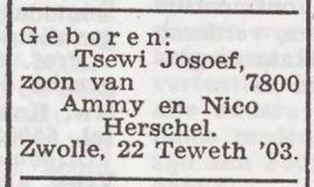 Bekendmaking van geboorte