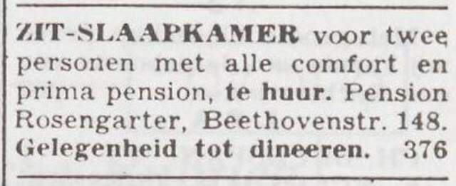 Advertentie van Hermann Rosengarten