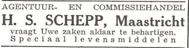 Advertentie van Henri Salomon Schepp