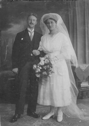 Huwelijksfoto Eduard Louis Manasse en Sophia Kaufman