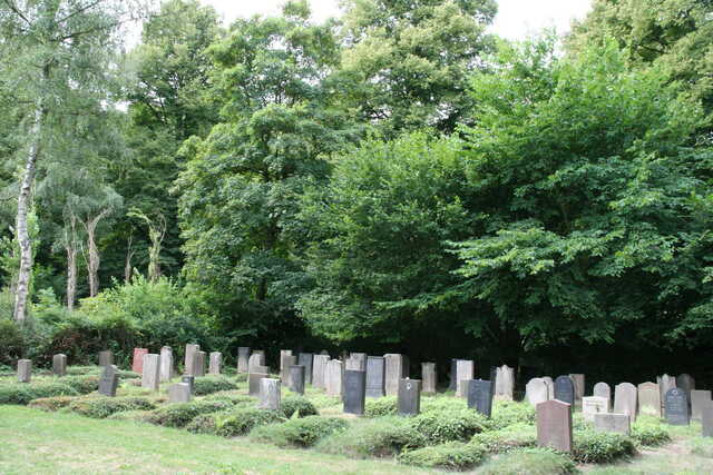 Sectie in het joodse gedeelte van het Hauptfriedhof, Dortmund-Wambel