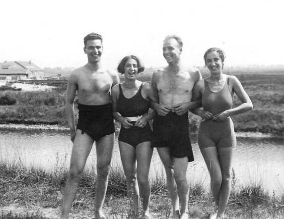 Benjamin, Eva  and Rosina van Boele and Wolf (Wim) Polanus. 