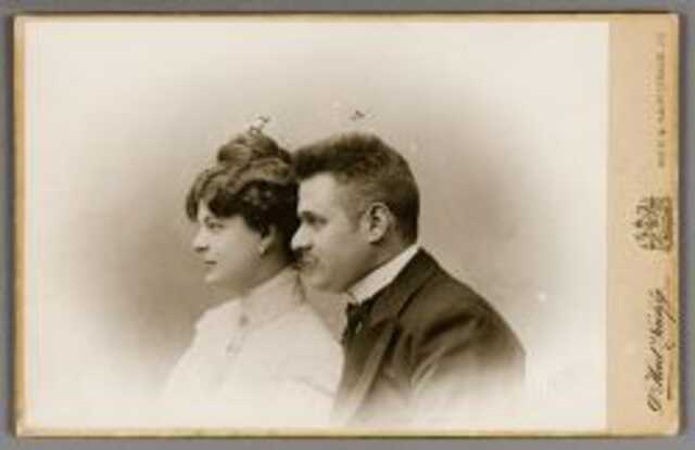 Irma Mittler-Werner met haar man, 1904