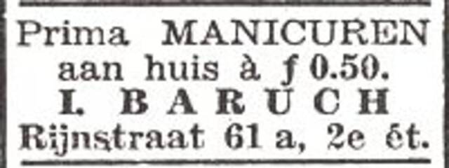 Advertentie van Isadora Baruch