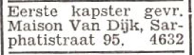 Advertentie van dameskapper Israël van Dijk