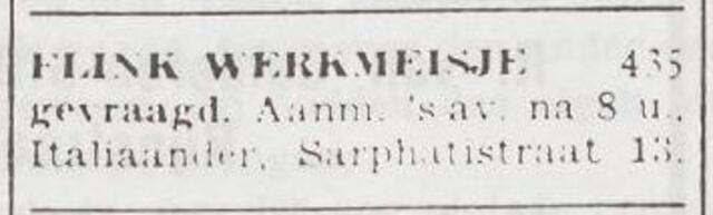Advertentie van Leentje Italiaander-Carels