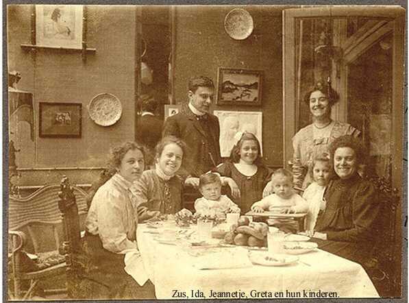 Sisters van Dantzig met hun kinderen