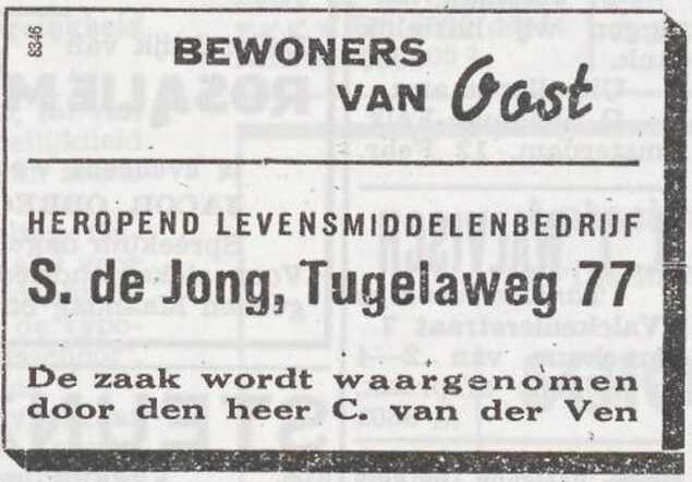 Heropening van levensmiddelenwinkel