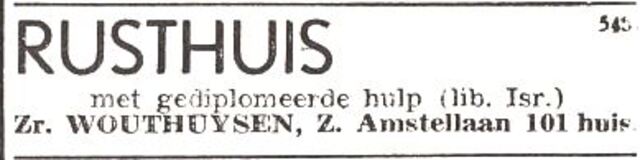Advertentie te huur aangeboden van Johanna Wouthuijsen-van Kleef