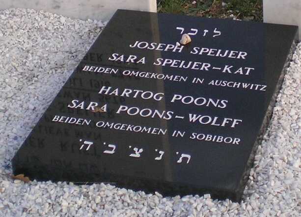 Memorial stone Speijer & Poons