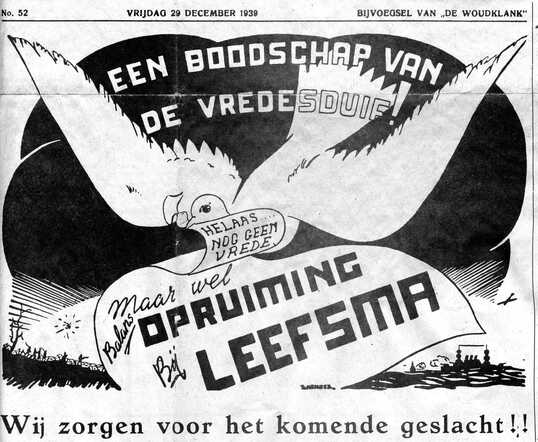 Advertentie van Jozef Leefsma op 29 december 1939