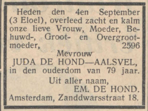 Juda de Hond-Aalsvel