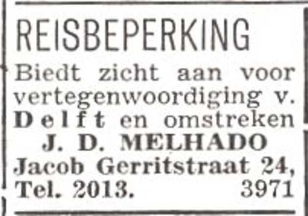 Advertentie van Juda Milhado
