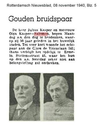 Julius Kasper en Olga Kasper-Salomon