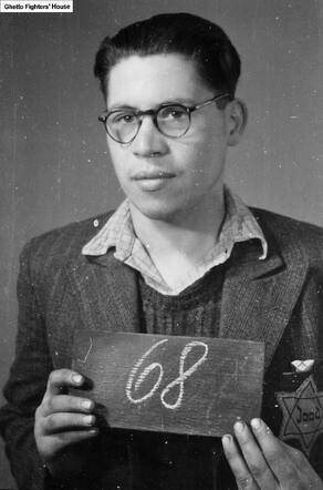 Justin Hahn, gefotografeerd door Breslauer in kamp Westerbork