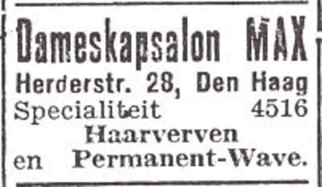 Advertentie van kapper Marcus Groen