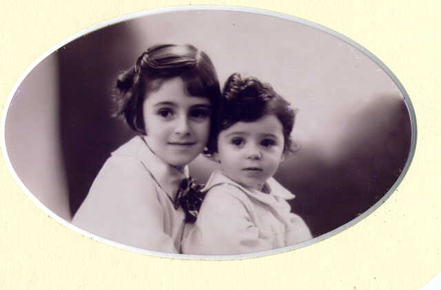 Esther van de Kar (left), with her little sister
