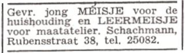 Advertentie van Karl Schachmann